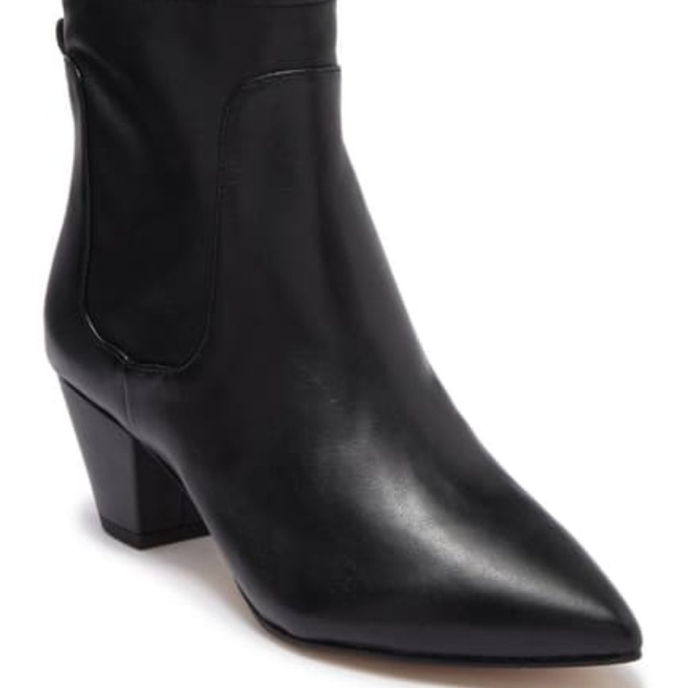 NEW Sam Edelman Karlee Black Leather Ankle Boots